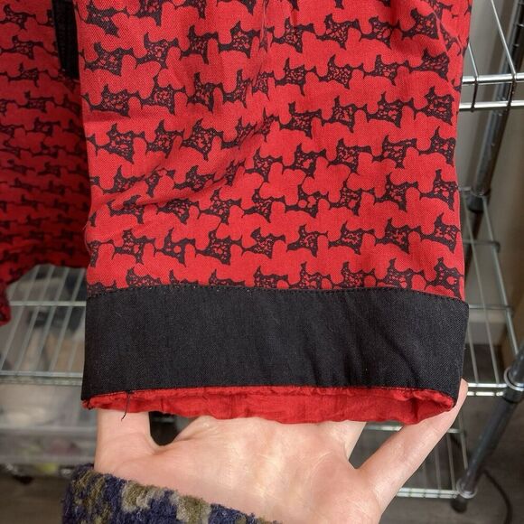 Vintage 80’s GoSilk Women's Long Black Red Check Jacket Size 3X Retro Slouchy - Picture 11 of 16